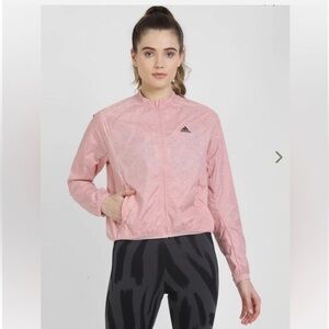 Adidas Jacket Rad Ref Wind Jk Pink Printed Full Zip Small NWT